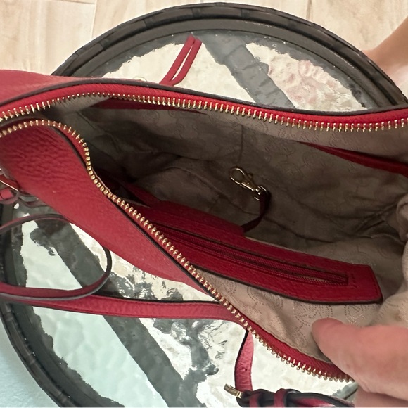 Red Michael Kors hobo purse vintage supple leather - Picture 4 of 4